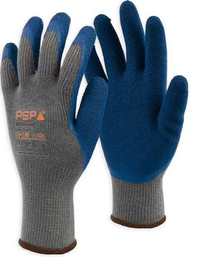PSP 10-150 All Round latex werkhandschoen Blue maat 7
