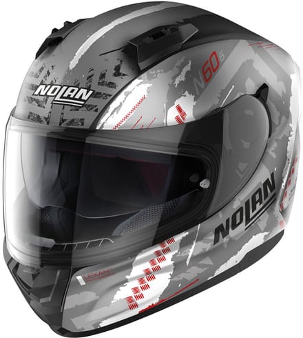 Nolan N60-6 Wheelspin 058 Mat Grijs Oranje Helm - Helm
