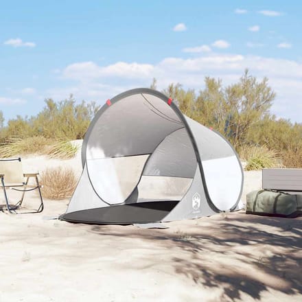 vidaXL - Strandtent - pop-up - waterdicht - grijs