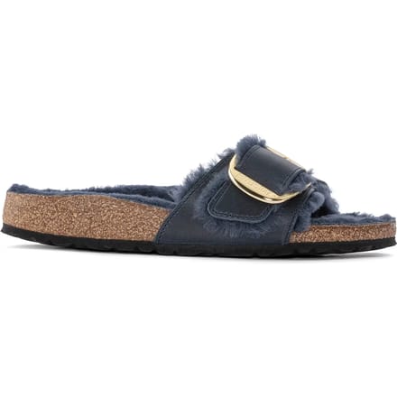 Dames muiltjes Birkenstock Madrid Big Buckle Shearling Oiled Leather