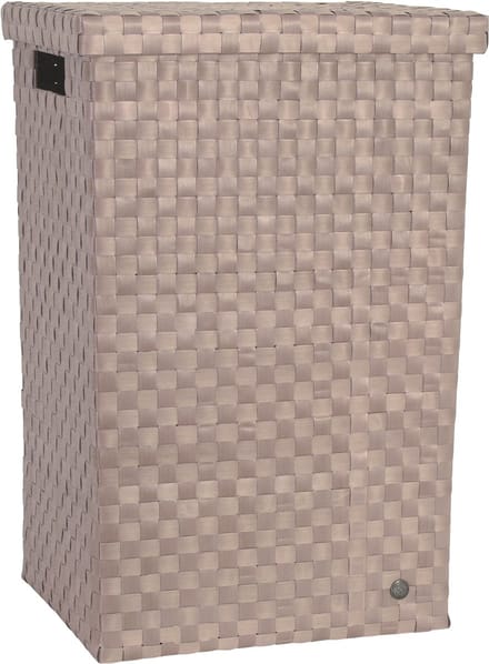 Handed By - Wasmand met deksel - Opbergmand - 81 liter - Cube XL - lichtbruin - caffé latte
