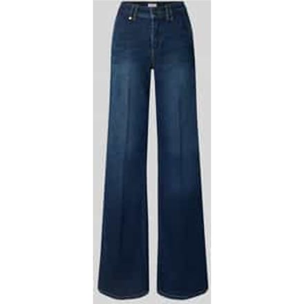 Wide leg jeans in used-look met steekzakken