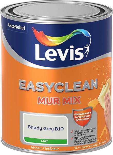 Levis - Easyclean Mur Mat Mix - Shady Grey B10 - Mengverf - 1 L