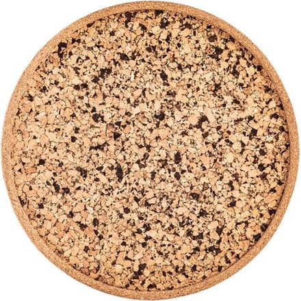 ZICZAC - Dienblad - QUERCO - 100% kurk - Vlek- en waterafstotend - Rond - 40cm - Coal