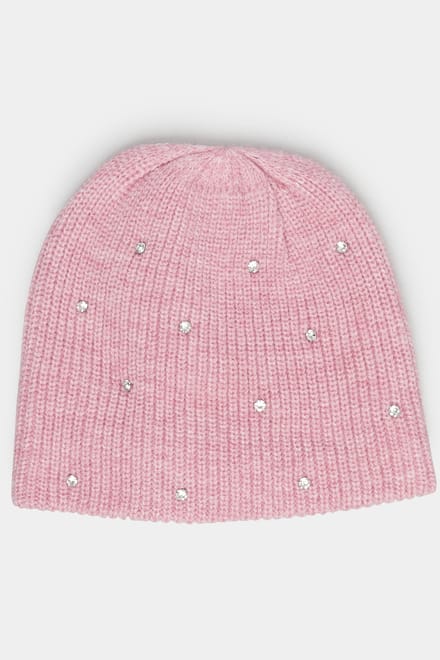 Yours Roze Muts Met Diamantensize One Size