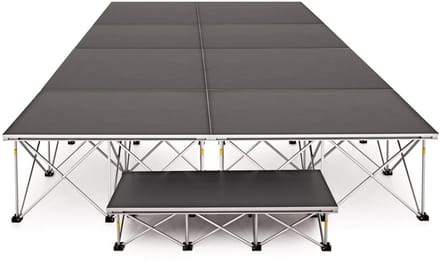 2 m x 4 m Draagbaar Podiumkit van Gear4music, 40 cm