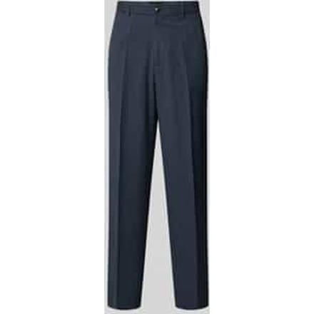 Straight fit stoffen broek met persplooien