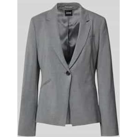 Regular fit korte blazer van scheerwol