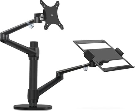 Verstelbare Monitor Bureausteun met Laptop Houder voor 17"-32" Schermen