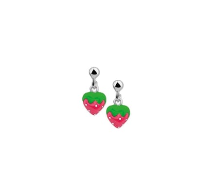 Zilver Gerhodineerde Oorhangers aardbei 1329566