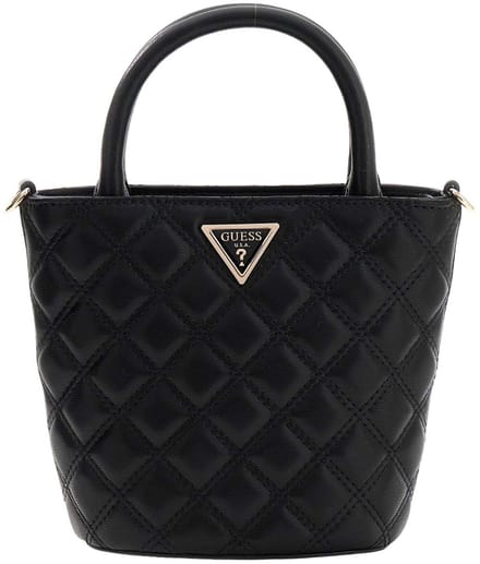 GUESS schoudertas handtas Giully II Mini Tote Black beige