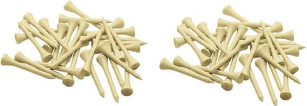 Houten golftees naturel 54mm - 2 1/8 inch (100 stuks)