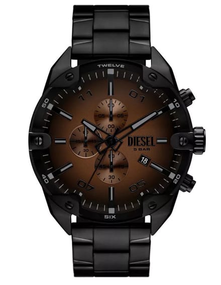 Diesel Spiked DZ4691 Horloge - Staal - Zwart - Ø 49 mm