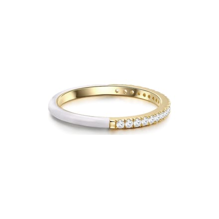 Gems München Dames Dames ring 925 sterling zilver zirconia 60 Wit 32021142
