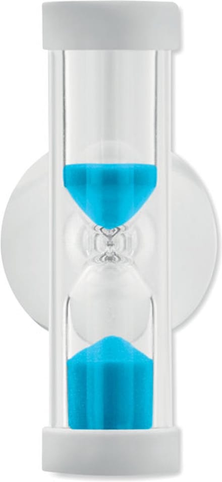 Douchetimer zandloper met zuignap - Waterbesparende douchewekker - Doucheklok - 3,5-4 minuten - Blauw