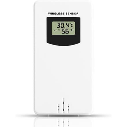 Temperatuur-vochtigheid Draadloze sensormeter Hygrometer Elektronische digitale thermometer voor binnen/buiten wit