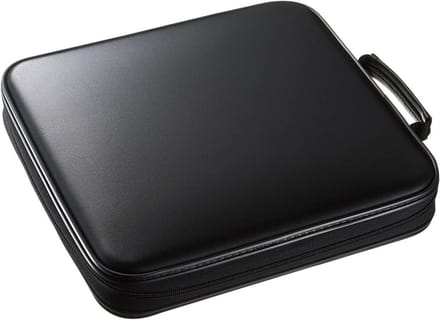 Cd-map plastic - Cd-opberger Cd-hoes - Cd's opbergen - Grote capaciteit - 30.5x28.2cm - Zwart