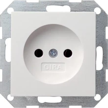 Gira Inbouwstopcontact St55 Ongeaard 1-polig Wit Ip20