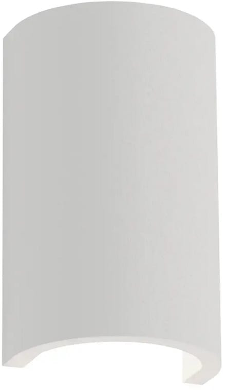 Artdelight - Wandlamp Nantes glad H 18 cm gips wit