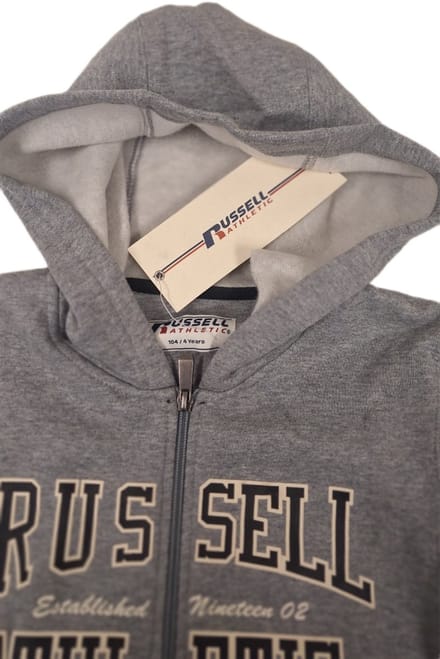 RUSSELL ATHLETIC/ KIDS/ HOODY/ LONG ZIPPER / GREY/116