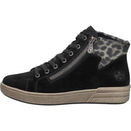 Rieker dames veterboot - Zwart multi - Maat 38