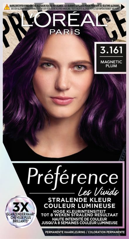 L'Oreal Paris Préférence Vivids 3.161 - Magnetic Plum Pigalle - Permanente Haarkleuring