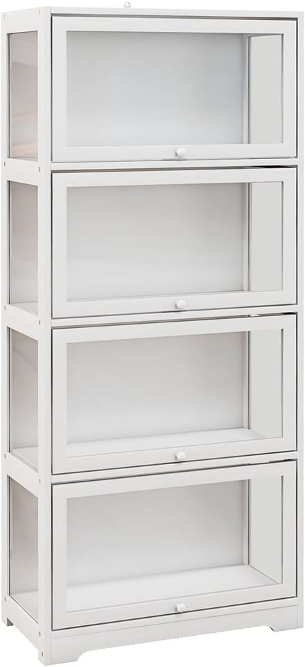 HOMCOM-vitrinekast-MDF-59x30x139cm-wit