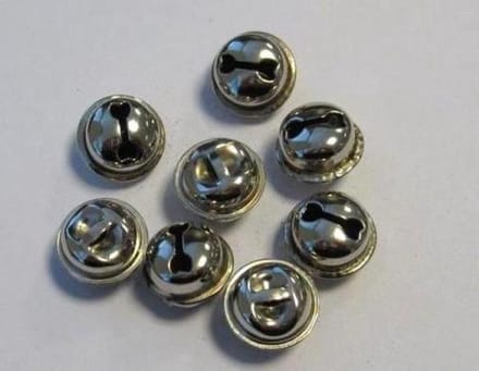 Kattebelletjes zilver 15 milimeter 8 Stuks
