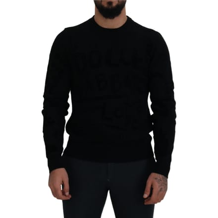 Zwarte Graffitiprint Sweater Tsh83110