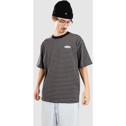 Empyre Rickie Green Striped T-Shirt zwart
