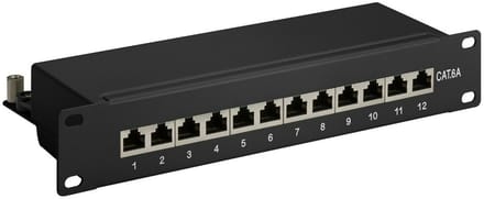 DSIT 10 inch CAT6a STP patchpaneel - 12 poorts