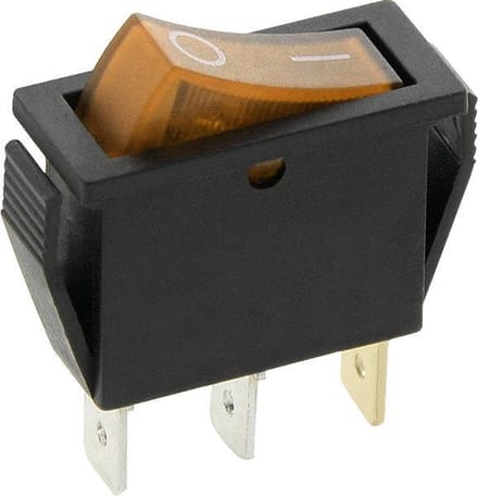 Schakelaar - oranje - 250 volt - 20A - verlicht