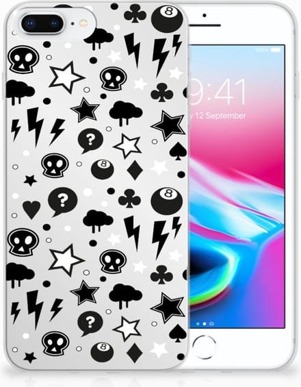 Silicone Back Case Apple iPhone 7 Plus | 8 Plus Silver Punk
