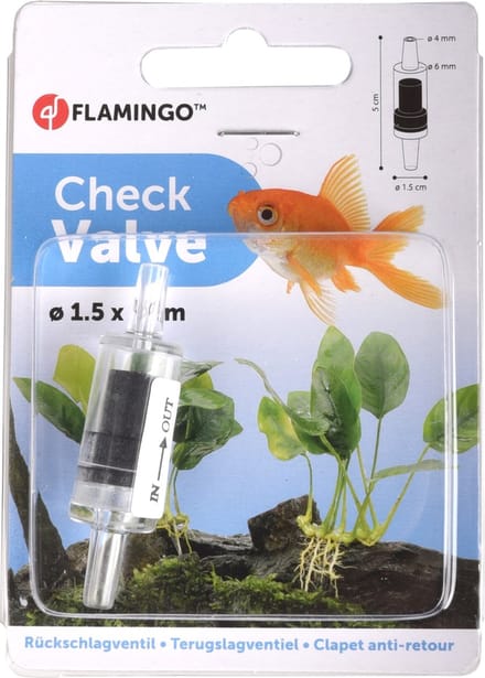Flamingo - Aquariumpomp Terugslagventiel - Transparant - 5 x 1.5 x 1.5 cm