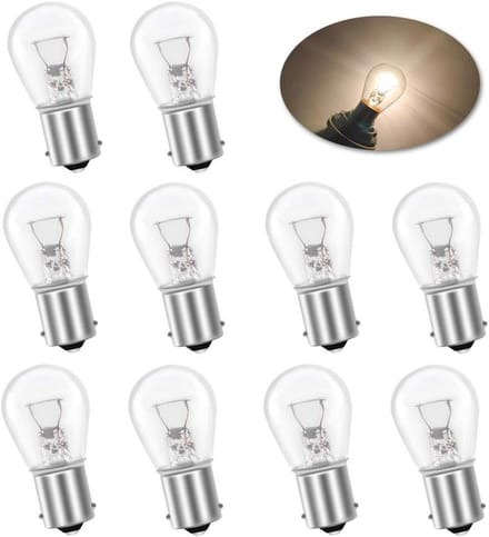 10x 12V 21W P21W BA15S 1156 Remlicht Achterlicht Lampen Warm Wit