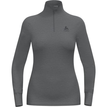 ODLO Active Warm Col 1/2 zip Thermoshirt Dames - Grijs Melange - Maat M