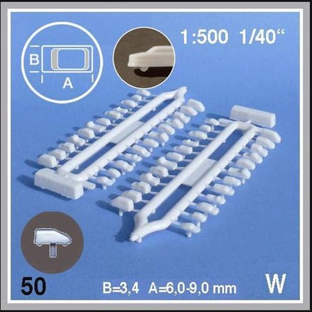 Schulcz Maquettebouw Auto's 13 types 1:500 50st wit