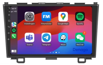 CarPlay autoradio geschikt voor Honda CR-V (2007 t/m 2012) | 9 inch | Android 16 | Draadloos Apple CarPlay & Android Auto | 2GB + 32GB | QuadCore processor | Denago DNG-A100 | 2025 model | 2007 2008 2009 2010 2011 2012 | Bluetooth & Wifi