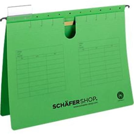 Schäfer Shop Select  hangsnelhechters, voor formaten tot A4, hechtstrook bovenaan, groen