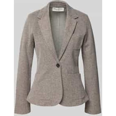 Regular fit korte blazer van katoenmix