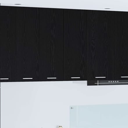 vidaXL - Hangkast - 2 - st - Zwart - Eiken - en - Wit - Bewerkt - hout