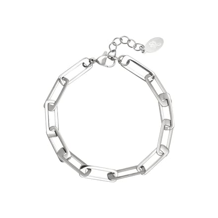 Armband Rechthoekige Schakels | Zilver