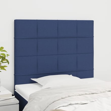 vidaXL - Hoofdbord - blauw - 80x5x118/128 - cm - stof