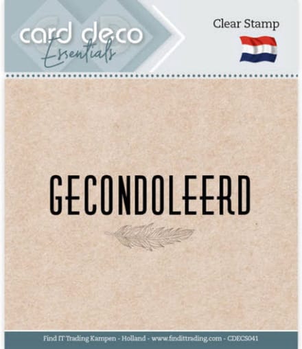 Card Deco Essentials - Clear Stamps - Gecondoleerd