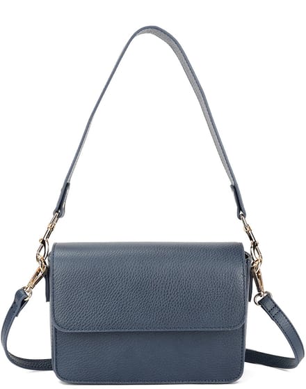Giuliano lederen schoudertas Seren - Made in Italy - Donker blauw