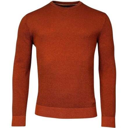 Baileys Trui Crew Neck Allover Plated 2-Tone Jacquard Donker Goud / male