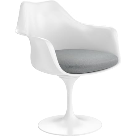 Knoll International Saarinen Tulip Armleunstoel - Hallingdal 65 (130) - light grey - wit