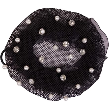 QHP - Haarnet Twinkle - Zwart / Zilver