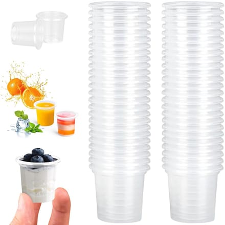 Dailygoods - Herbruikbare Plastic Shotglaasjes - 100 Stuks van 2cl voor Feesten
