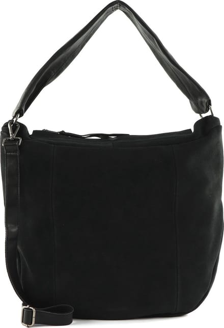 FREDsBRUDER Leren Schoudertas Sohandi Hobo Bag Black Zwart